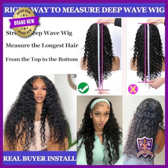 30 Inch Deep Wave Lace Front Wig Human Hair 13x6 HD Glueless Pre Plucked main image 5